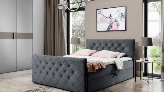 Stylowe Łóżko Diamond Sky w Stylu Glamour - obrazek 6