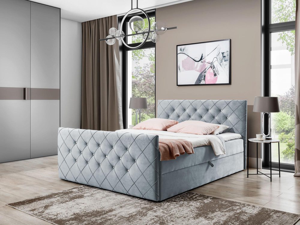Stylowe Łóżko Diamond Sky w Stylu Glamour - obrazek 7