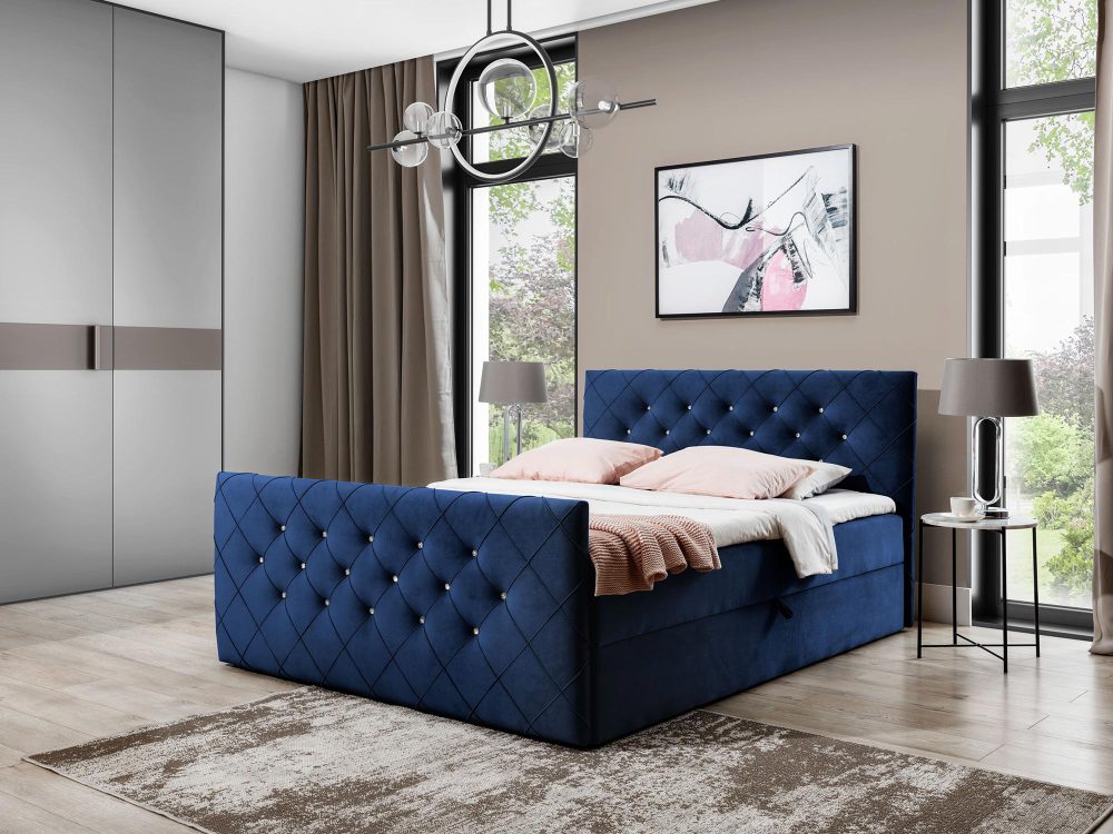 Stylowe Łóżko Diamond Sky w Stylu Glamour - obrazek 8