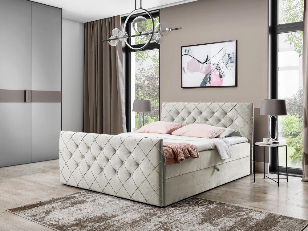 Stylowe Łóżko Diamond Sky w Stylu Glamour - obrazek 9