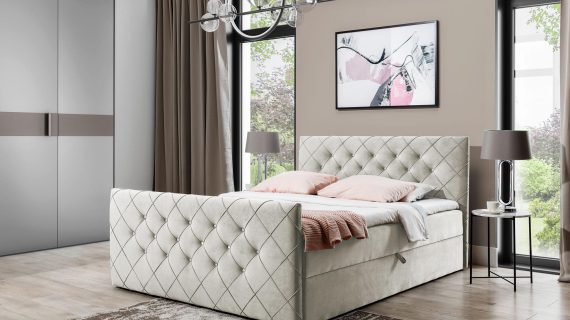 Stylowe Łóżko Diamond Sky w Stylu Glamour - obrazek 9