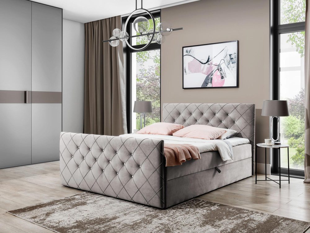 Stylowe Łóżko Diamond Sky w Stylu Glamour - obrazek 10