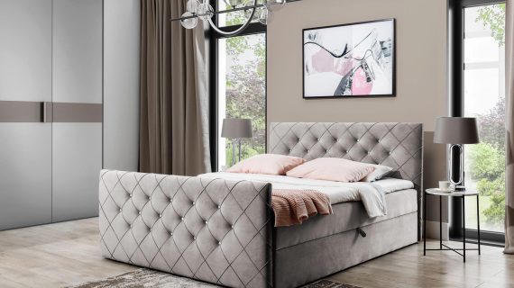 Stylowe Łóżko Diamond Sky w Stylu Glamour - obrazek 10