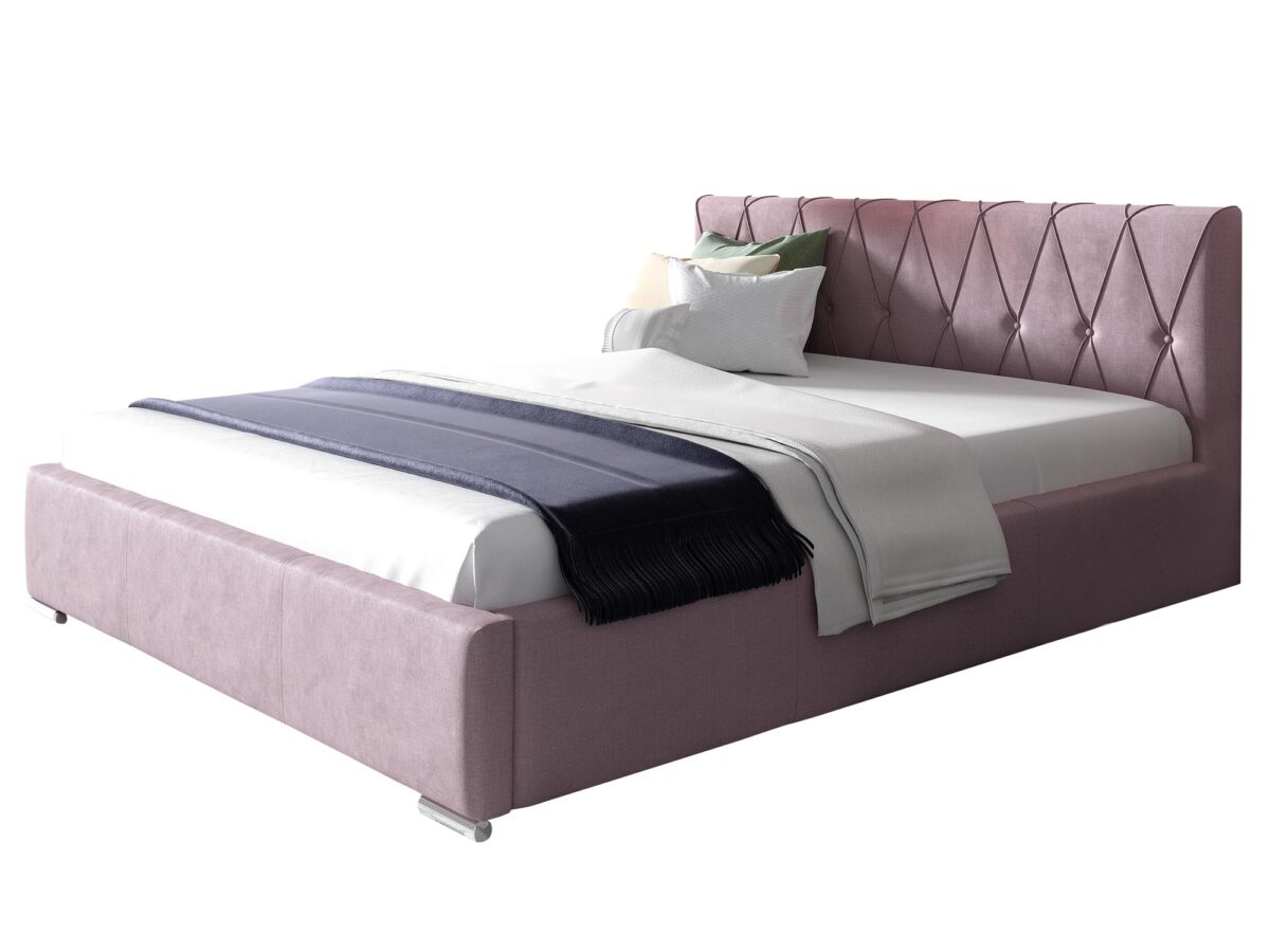 Nowoczesne Łóżko DENZA Tapicerowane