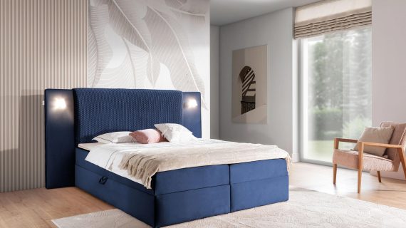 miniaturka Eleganckie Łóżko OMBRE z Pojemnikiem na Pościel