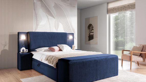 miniaturka Eleganckie Łóżko OMBRE z Pojemnikiem na Pościel