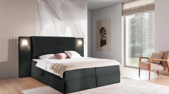 miniaturka Eleganckie Łóżko OMBRE z Pojemnikiem na Pościel