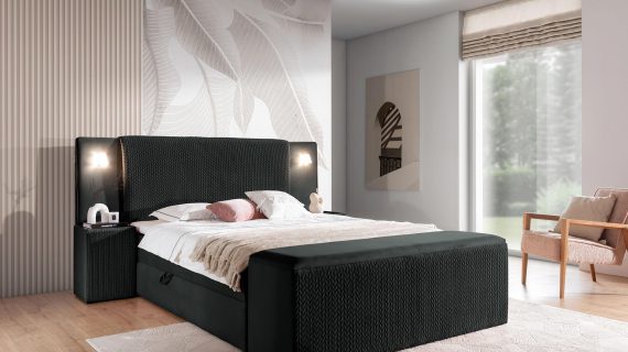 miniaturka Eleganckie Łóżko OMBRE z Pojemnikiem na Pościel