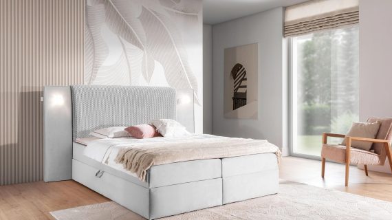 miniaturka Eleganckie Łóżko OMBRE z Pojemnikiem na Pościel