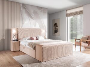 miniaturka Eleganckie Łóżko OMBRE z Pojemnikiem na Pościel