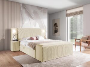 miniaturka Eleganckie Łóżko OMBRE z Pojemnikiem na Pościel