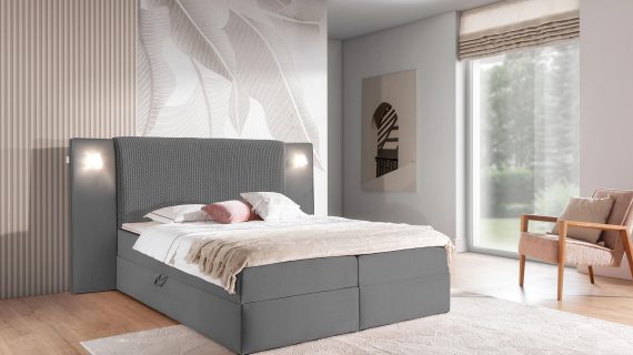 miniaturka Eleganckie Łóżko OMBRE z Pojemnikiem na Pościel