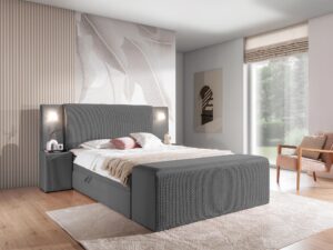 miniaturka Eleganckie Łóżko OMBRE z Pojemnikiem na Pościel