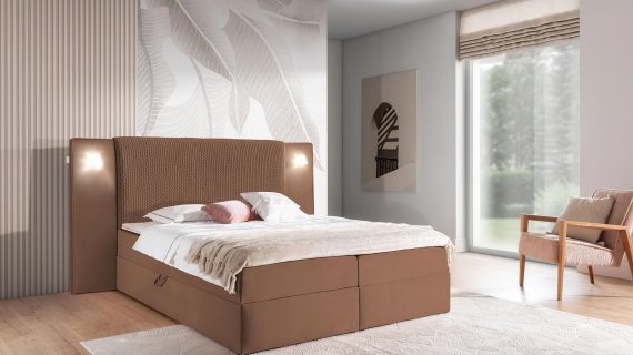 miniaturka Eleganckie Łóżko OMBRE z Pojemnikiem na Pościel