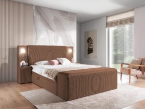 miniaturka Eleganckie Łóżko OMBRE z Pojemnikiem na Pościel