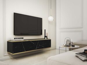 miniaturka Szafka RTV Teyser z Złotymi Listwami Elegancja