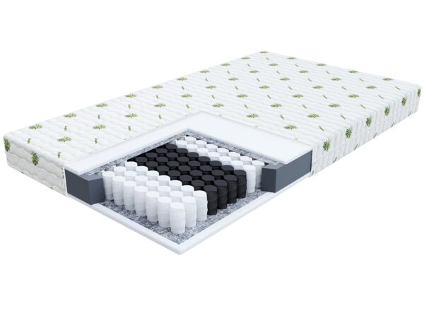 Materac kieszeniowy z pokrowcem z włóknem bambusowym