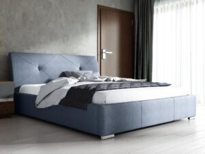 miniaturka Łóżko FELCE Tapicerowane z Dekoracyjnym Pikowaniem