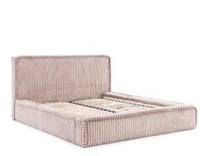 miniaturka Luksusowe Łóżko HOODIE z Prążkowaną Tapicerką