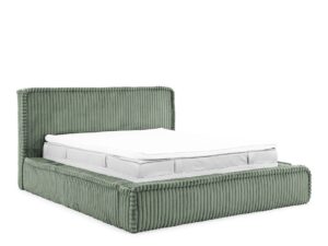 miniaturka Luksusowe Łóżko HOODIE z Prążkowaną Tapicerką