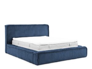 miniaturka Luksusowe Łóżko HOODIE z Prążkowaną Tapicerką