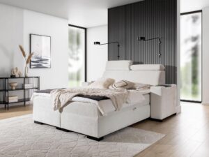 miniaturka Stylowe Łóżko ARBUSTO z Regulowanym Zagłówkiem