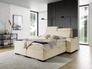 miniaturka Stylowe Łóżko ARBUSTO z Regulowanym Zagłówkiem