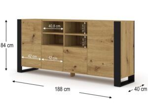 miniaturka Komoda TAKOZ Przestronna 188 cm