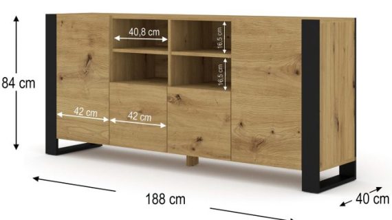 miniaturka Komoda TAKOZ Przestronna 188 cm