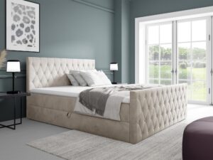 miniaturka Eleganckie Łóżko Morena z Głębokim Pikowaniem