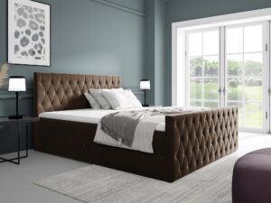 miniaturka Eleganckie Łóżko Morena z Głębokim Pikowaniem