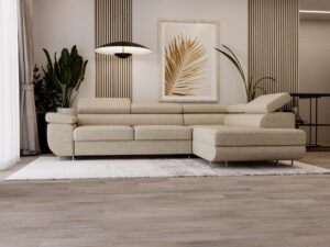 miniaturka Narożnik HAVANNA Beżowy z Funkcją Spania Relaks