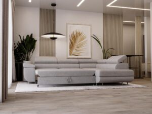 miniaturka Narożnik HAVANNA Beżowy z Funkcją Spania Relaks