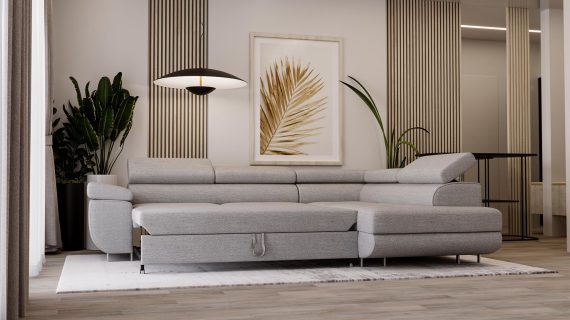 miniaturka Narożnik HAVANNA Beżowy z Funkcją Spania Relaks