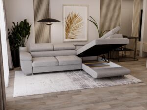 miniaturka Narożnik HAVANNA Beżowy z Funkcją Spania Relaks