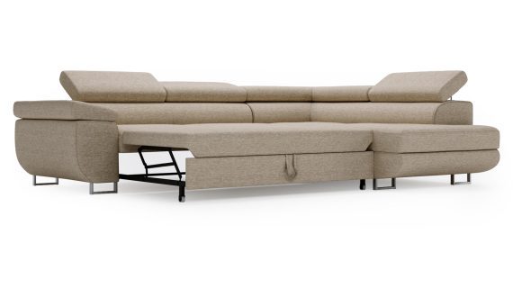 miniaturka Narożnik HAVANNA Beżowy z Funkcją Spania Relaks