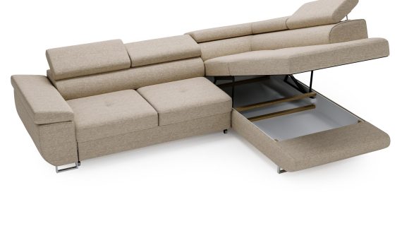 miniaturka Narożnik HAVANNA Beżowy z Funkcją Spania Relaks