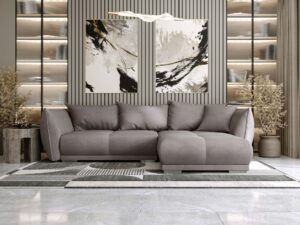 miniaturka Narożnik HIACYNT Funkcjonalny Beżowy z Funkcją Spania