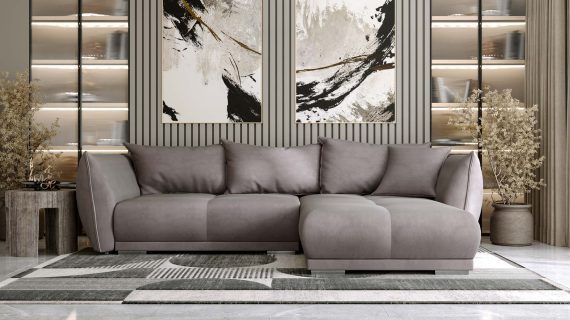 miniaturka Narożnik HIACYNT Funkcjonalny Beżowy z Funkcją Spania