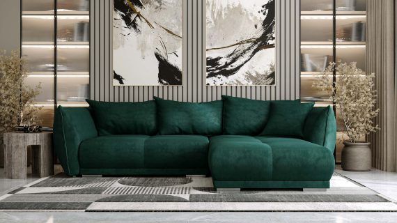 miniaturka Narożnik HIACYNT Funkcjonalny Beżowy z Funkcją Spania