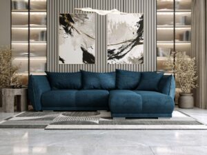 miniaturka Narożnik HIACYNT Funkcjonalny Beżowy z Funkcją Spania