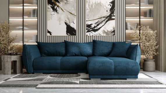 miniaturka Narożnik HIACYNT Funkcjonalny Beżowy z Funkcją Spania