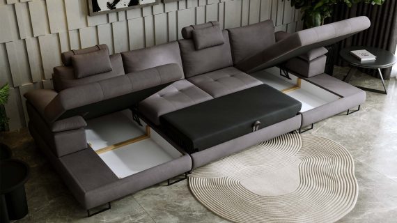 miniaturka Narożnik BROOKLYN Ekskluzywny Brązowy Akcent