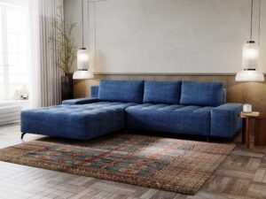 miniaturka Narożnik PORTO Komfortowy Błękitny do Salonu