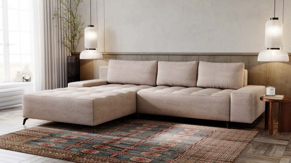 miniaturka Narożnik PORTO Komfortowy Błękitny do Salonu