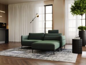 miniaturka Narożnik ELLIZA Beżowy z Funkcją Spania Piękny