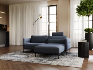 miniaturka Narożnik ELLIZA Beżowy z Funkcją Spania Piękny