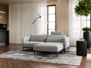 miniaturka Narożnik ELLIZA Beżowy z Funkcją Spania Piękny