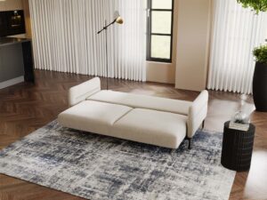 miniaturka Narożnik ELLIZA Beżowy z Funkcją Spania Piękny