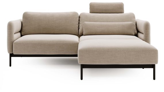 Narożnik ELLIZA Beżowy z Funkcją Spania Piękny